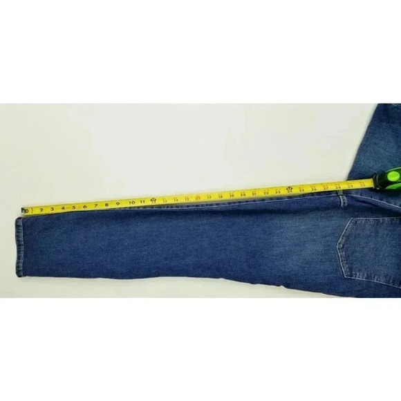 Tommy Hilfiger Size 8 Womens Embroidered Pocket Logo Blue Denim Jeans 28" Inseam - Picture 7 of 13